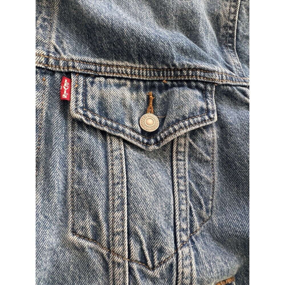 Levi’s Type III Trucker Jacket Blue Denim Size L Used No Flaws Smoke-Free - Picture 3 of 4
